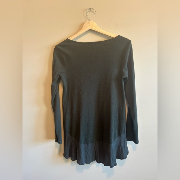 Altar’d State | Deep Green Asymmetrical Long Sleeve Waffle Knit Tunic, Women’s M - Picture 6 of 6